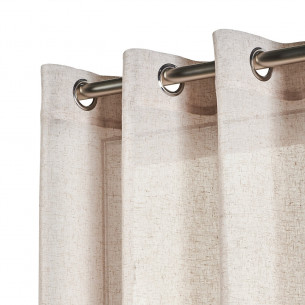 Cortina lino beige con ojales