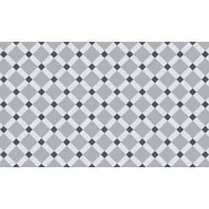 Tappeto in pvc imbottito maioliche geometrico grigio - CONFORT